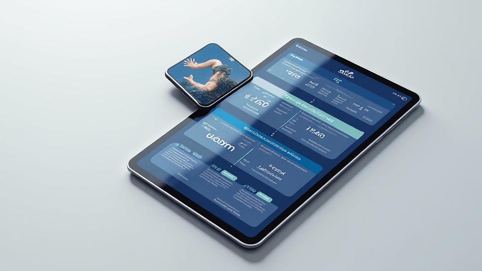 Atlas Athletics app interface displayed on a sleek smartphone and tablet, showcasing workout routines and progress tracking.